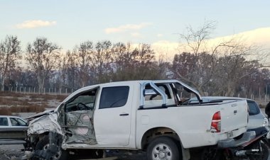 Choque múltiple en Ruta 20 dejó cuatro personas hospitalizadas