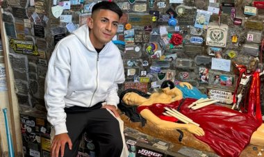 El jugador de la Scaloneta Almada vino a la Difunta Correa
