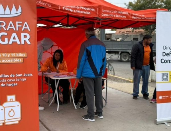 Capital, Santa Lucía, Rivadavia, Caucete y Pocito recibirán a Garrafa Hogar