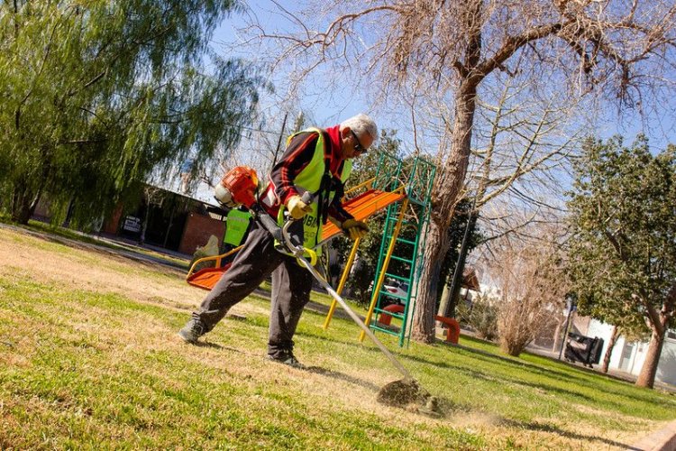 Capital: continúan las tareas de limpieza de plazas y espacios verdes