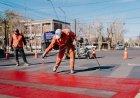 Avanzan las tareas de demarcación vial en avenida Libertador