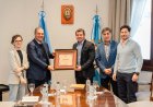 Orrego recibió a las autoridades de la empresa que acaba de inaugurar un nuevo parque solar en San Juan