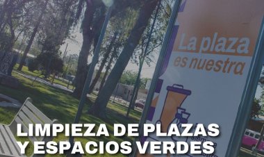 La Ciudad continúa con la limpieza y mantenimiento de plazas y espacios verdes del sector sur