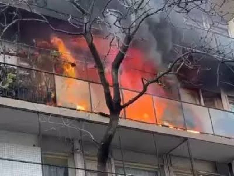 Se incendió un edificio vecino al de Cristina Kirchner