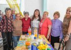 Daniela Rodríguez compartió un almuerzo con jubilados de Chimbas en su día