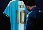Messi presentó la camiseta que usará en su último partido con la Selección Argentina