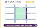 Este miércoles habrá reducción de calzada en calle General Acha por trabajos de repavimentación