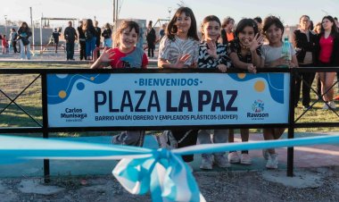 Rawson inauguró la nueva Plaza La Paz en Barrio Los Plásticos