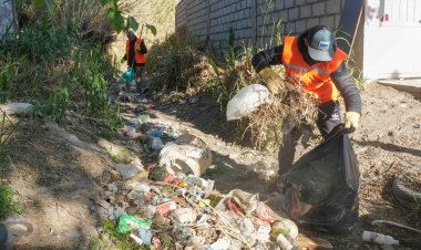 Chimbas realizó tareas de limpieza en canales de El Mogote Viejo para prevenir desbordes