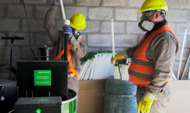 San Juan incorporó el primer equipo para tratar tubos y lámparas fluorescentes