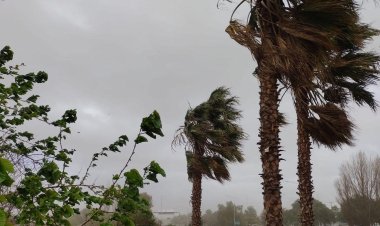 Viento sur intenso y descenso de la temperatura en San Juan