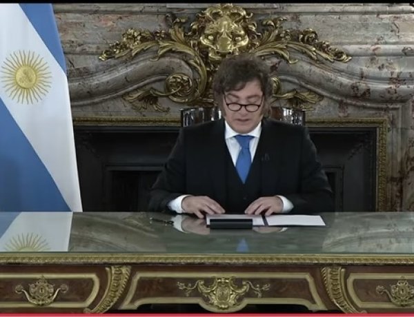 Las principales frases de Javier Milei en la cadena nacional por Malvinas