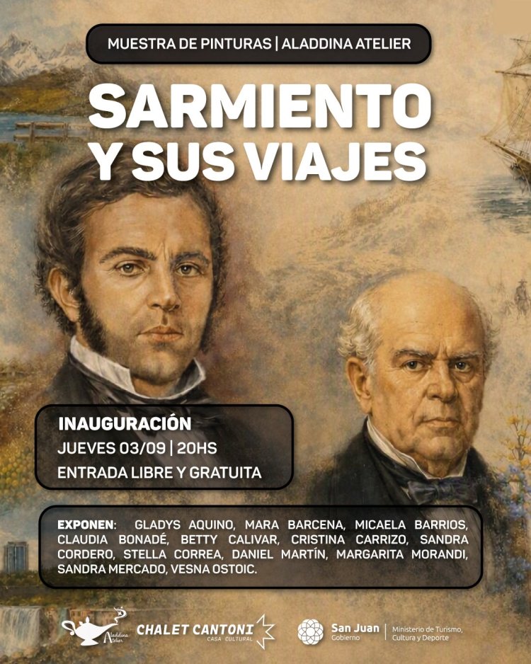 Exposición “Sarmiento y sus viajes” en el Chalet Cantoni Casa Cultural