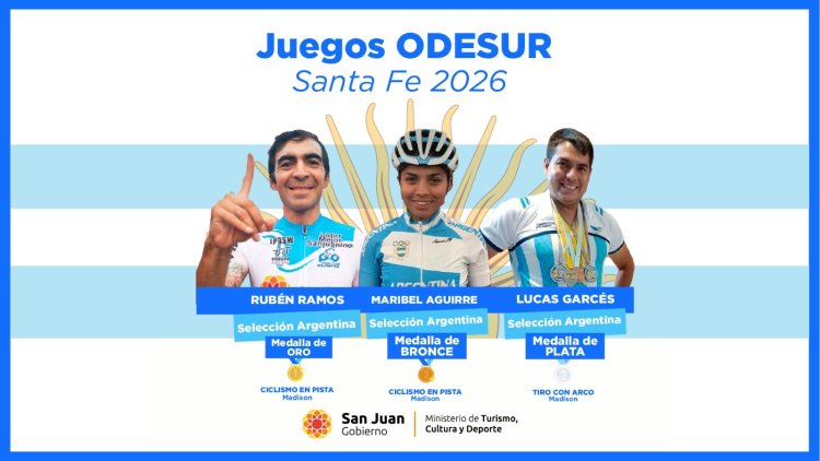 San Juan aportó tres nuevas medallas para la Argentina en los Juegos Suramericanos Santa Fe 2026