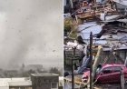 El impactante paso de un tornado en Chile