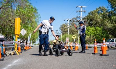 La Policía acerca la educación vial a los chicos con una jornada recreativa