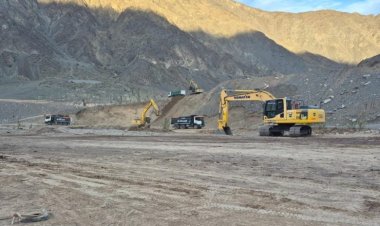 El Tambolar: avanzan las obras para preparar el río San Juan ante las crecidas del verano