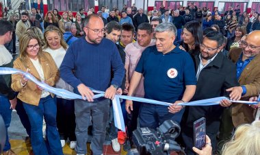 Sergio Miodowsky inauguró la nueva cancha de bochas del Club Sanjuanino Junior con fondos municipales