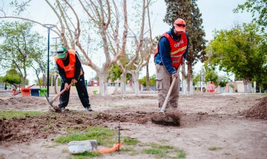 Rivadavia construye una nueva cancha de tejo en la plaza de Marquesado