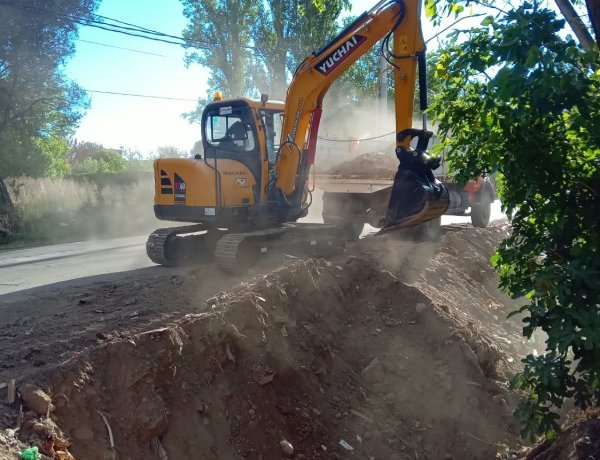 Realizan obras de mitigación en Pocito y Santa Lucía