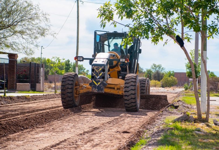 Rivadavia comenzó el pavimento del Loteo Rumbos con fondos municipales