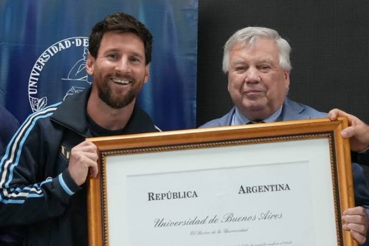 La UBA le entregó a Messi el título de Doctor Honoris Causa