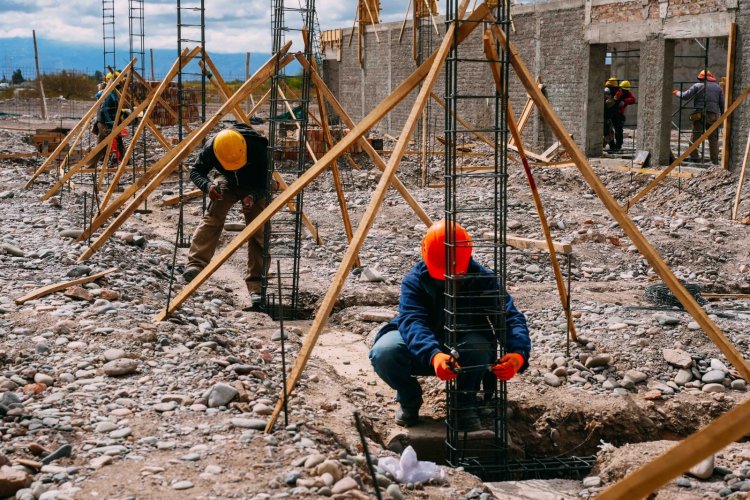 Daniela Rodríguez recorrió las obras del nuevo Polideportivo Techado de Chimbas