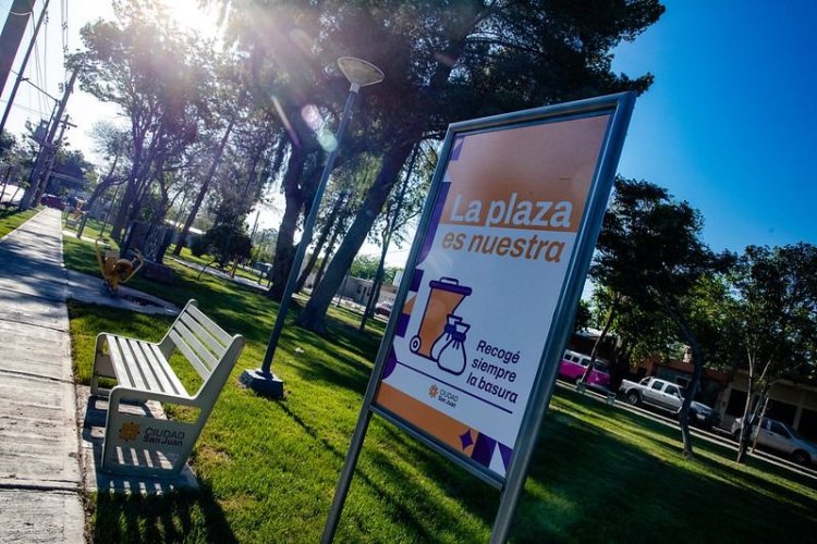 La Ciudad continúa con la limpieza y mantenimiento de plazas y espacios verdes del sector norte