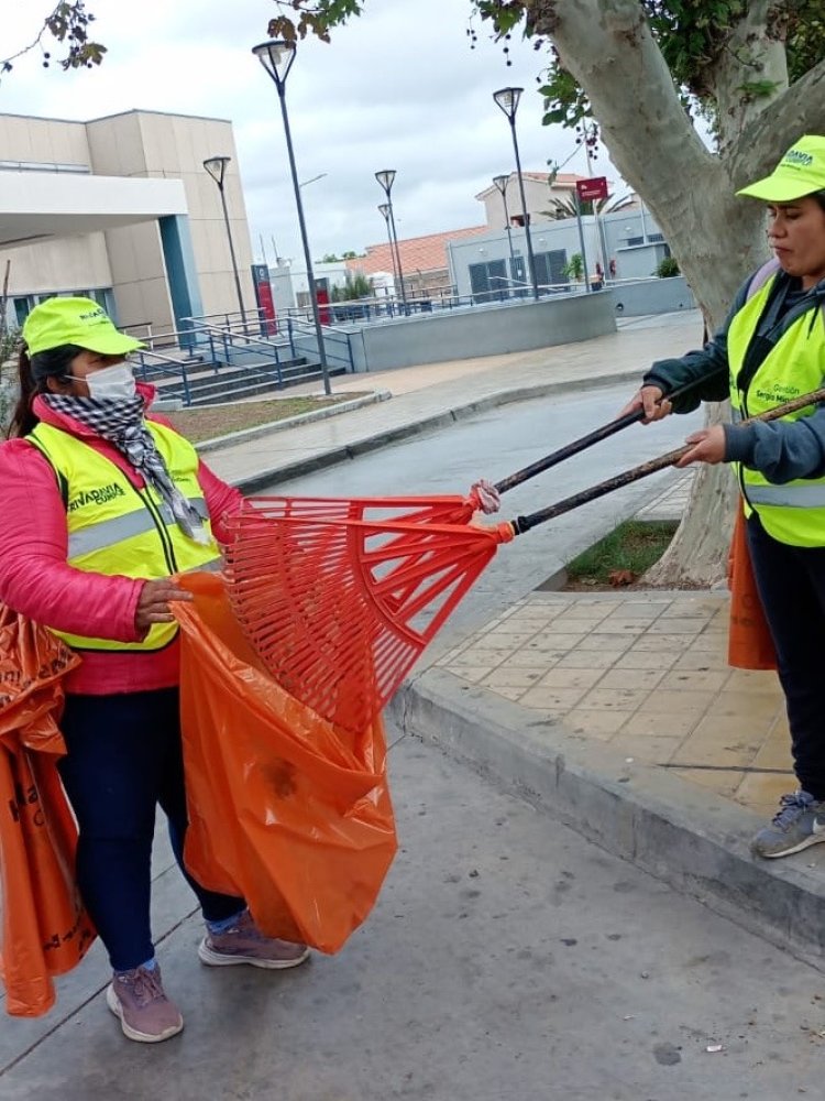 Rivadavia no se detiene: los servicios municipales trabajaron durante el fin de semana y continúan este lunes