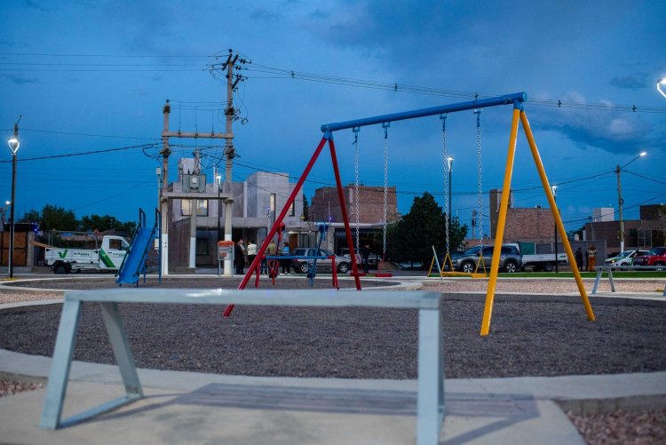 Rivadavia transformó un terreno baldío en un espacio de encuentro para los vecinos