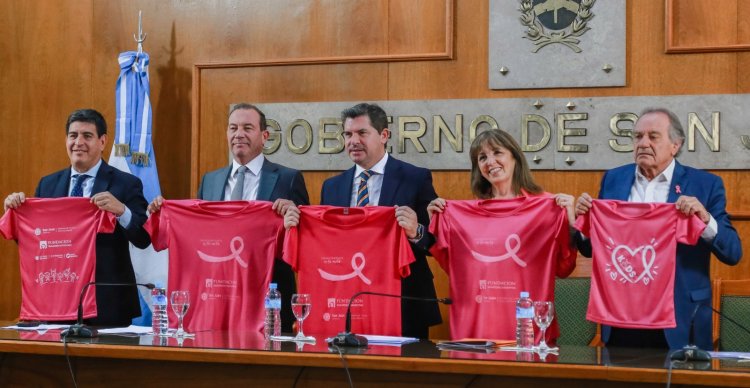 Orrego encabezó el lanzamiento de la maratón para prevenir el cáncer de mama