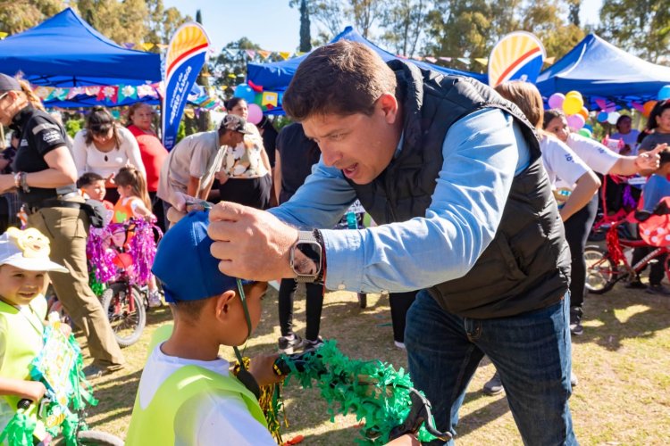 Santa Lucía celebró la tradicional Bicicleteada de los CDI junto a las familias