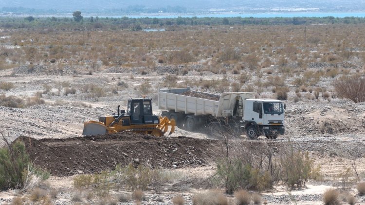 Avanza la obra para mejorar la circulación del agua en el Río San Juan
