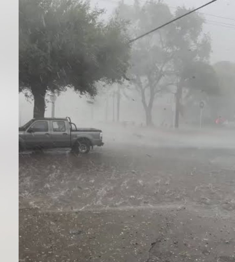 Una fuerte tormenta con granizo sorprendió a Iglesia: calles anegadas y preocupación entre los vecinos